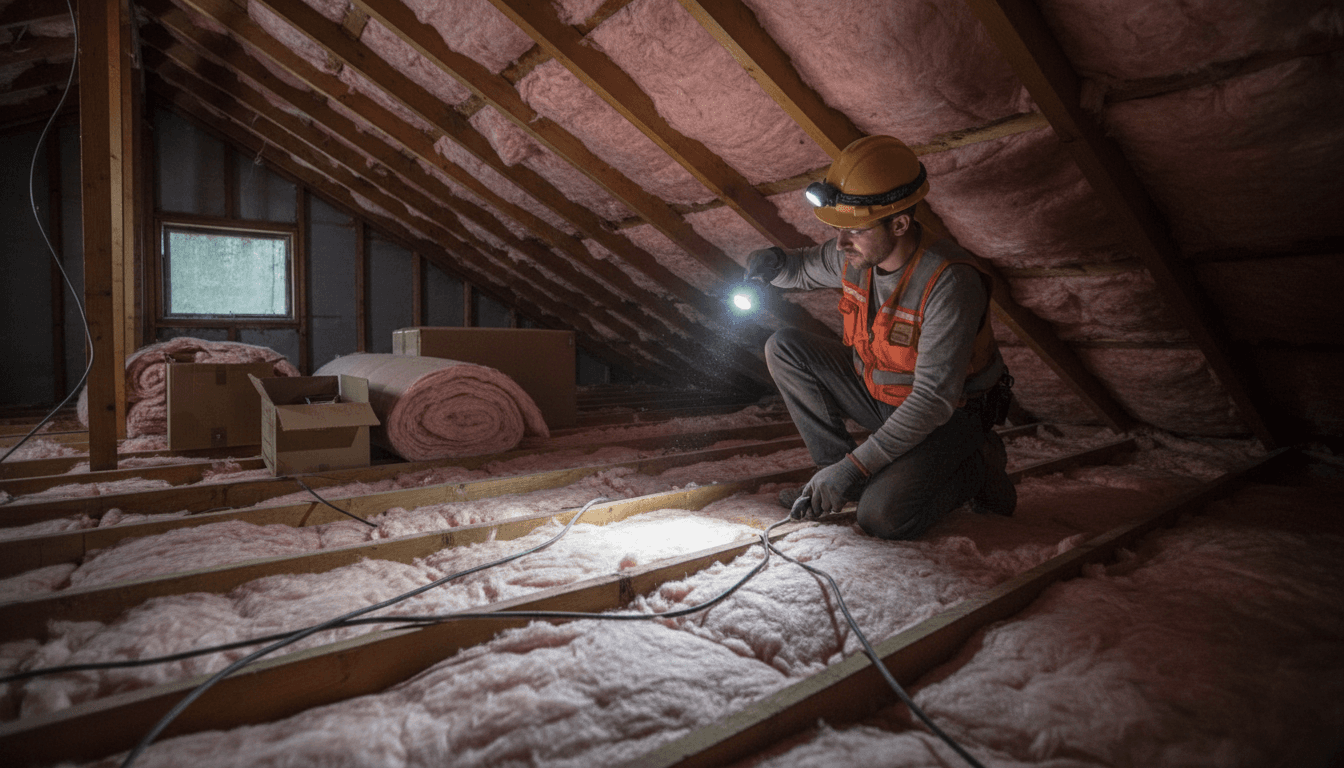 Air leak inspection in attic